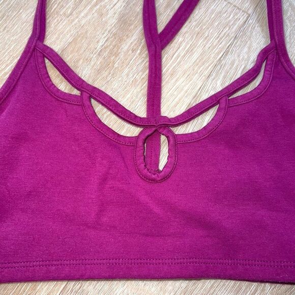 FP Movement by Free People 'Moon Shadow' T-Back Sports Bra, Fuchsia Women’s M - Picture 5 of 8